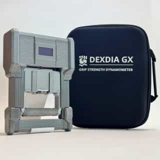 DEXDIA GX alongside its travel / storage case that comes with it.