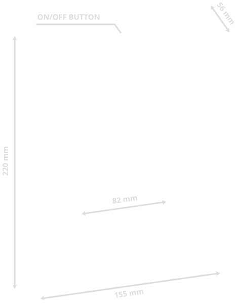 DEXDIA GX sketch with dimensions